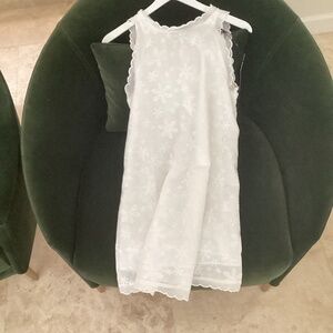 Just fashion now cute floral sleeveless white dress